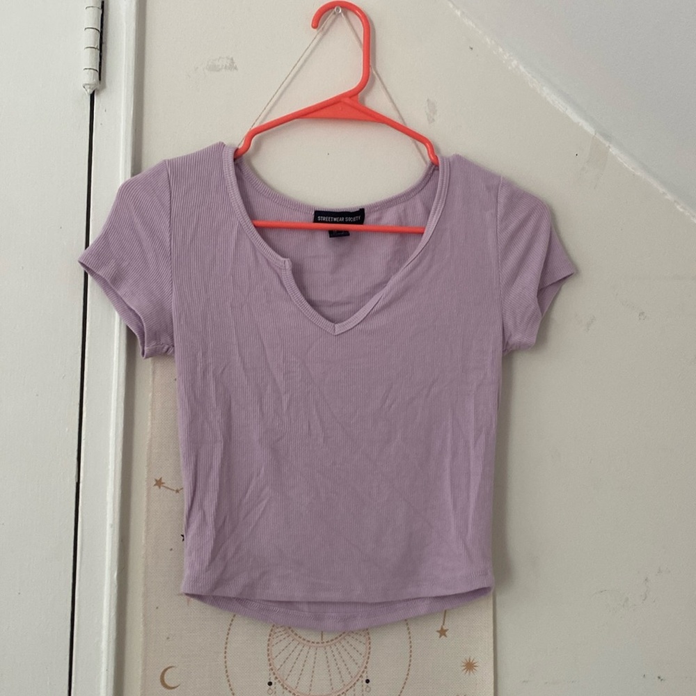 charalotte russe purple crop top